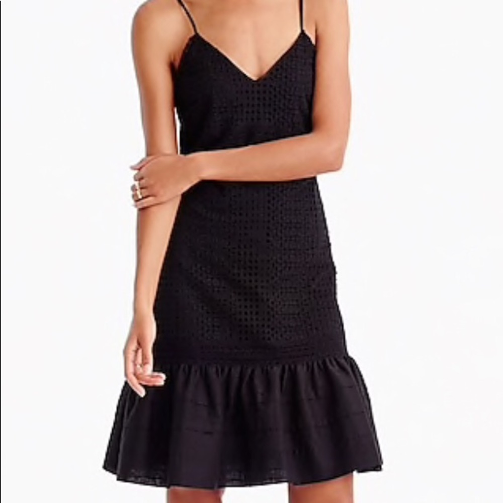 NWT J.Crew Ruffle-Hem Spaghetti-Strap Dress